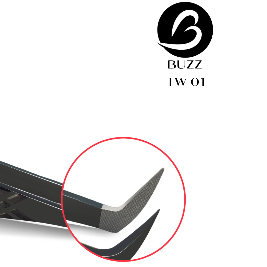 ПИНЦЕТ BUZZ TW-01 ДЛЯ НАРАЩИВАНИЯ РЕСНИЦ С ВОЛОКНОМ