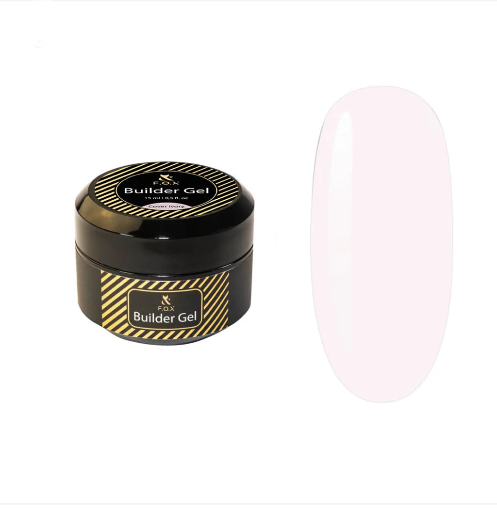 F.O.X Builder Gel Cover Ivory 30ml ( MEDIUM-CONSISTENCY BUILDER GEL FOR NAIL SCULPTING)