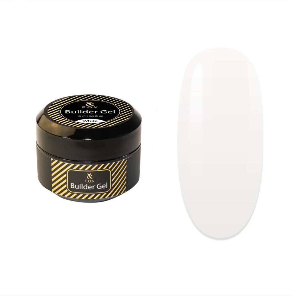 F.O.X Builder Gel Cover White 30ml ( MEDIUM-CONSISTENCY BUILDER GEL FOR NAIL SCULPTING)