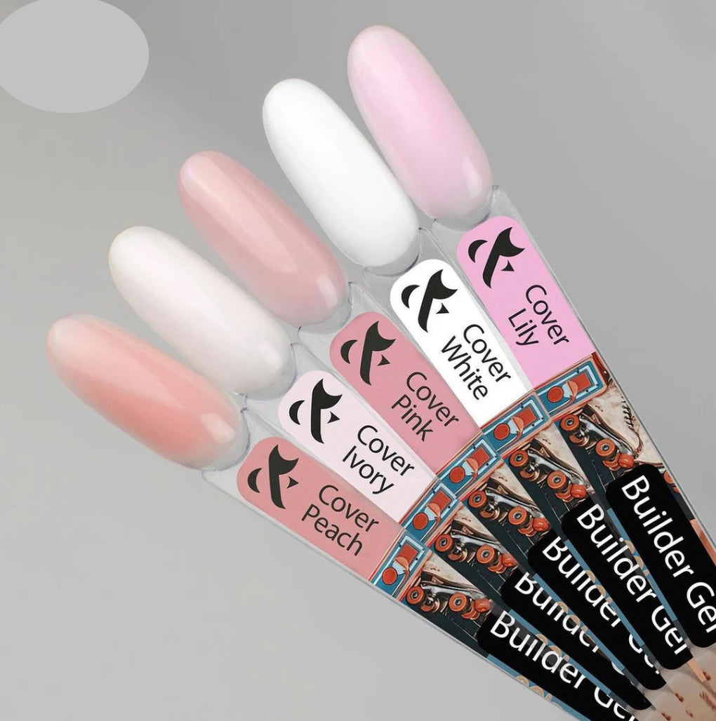 F.O.X Builder Gel Cover Ivory 30ml ( MEDIUM-CONSISTENCY BUILDER GEL FOR NAIL SCULPTING)
