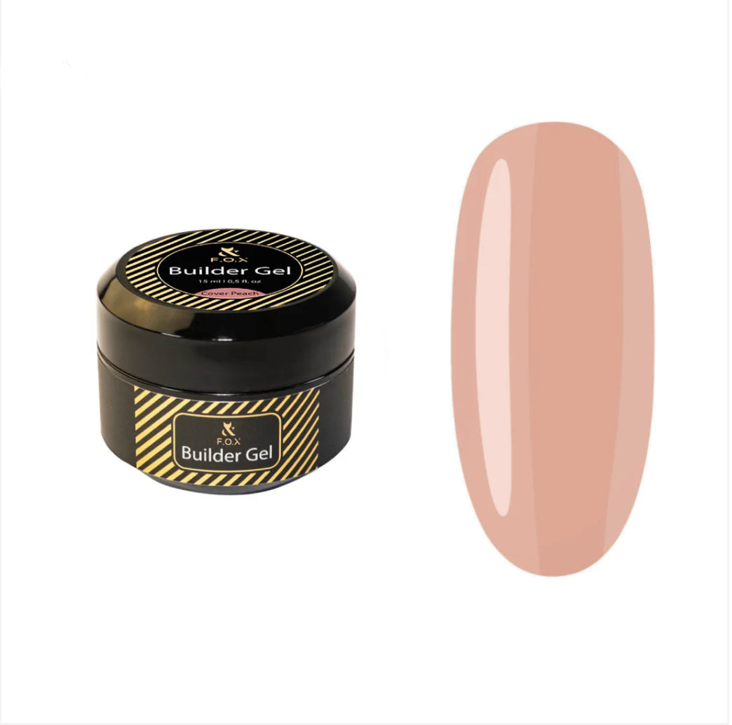 F.O.X Builder Gel Cover Peach 30ml ( MEDIUM-CONSISTENCY BUILDER GEL FOR NAIL SCULPTING)