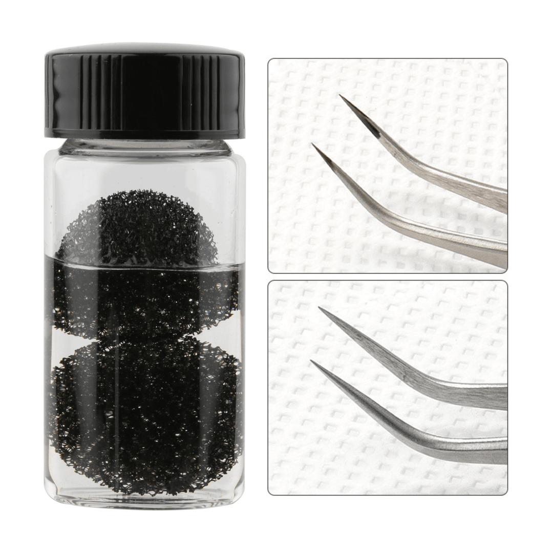 Sponge tweezers cleanser